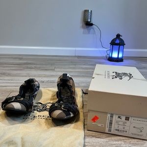 Excellent condition has some creases in the inner sole. Runs small barely worn